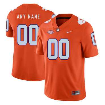 Men%27s Clemson Tigers Orange Customized Nike College Football Jersey